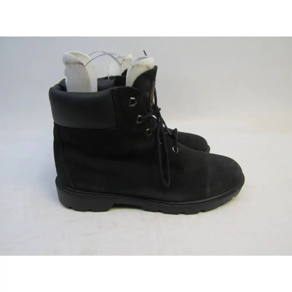 Timberland Boys Youth Size 6.5 M Black Leather Laces Ankle Casual Boots